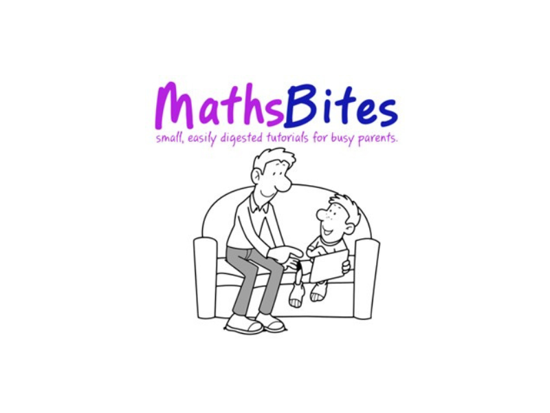 Maths Bites Logo. Small easily digested maths tutorials for busy parents