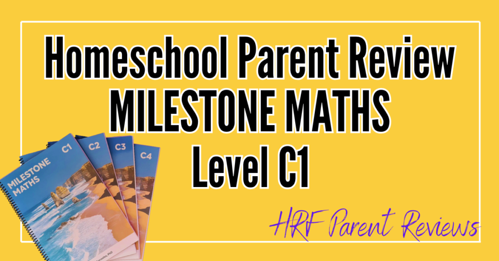 image shows miliestone maths program level c books for a parent review