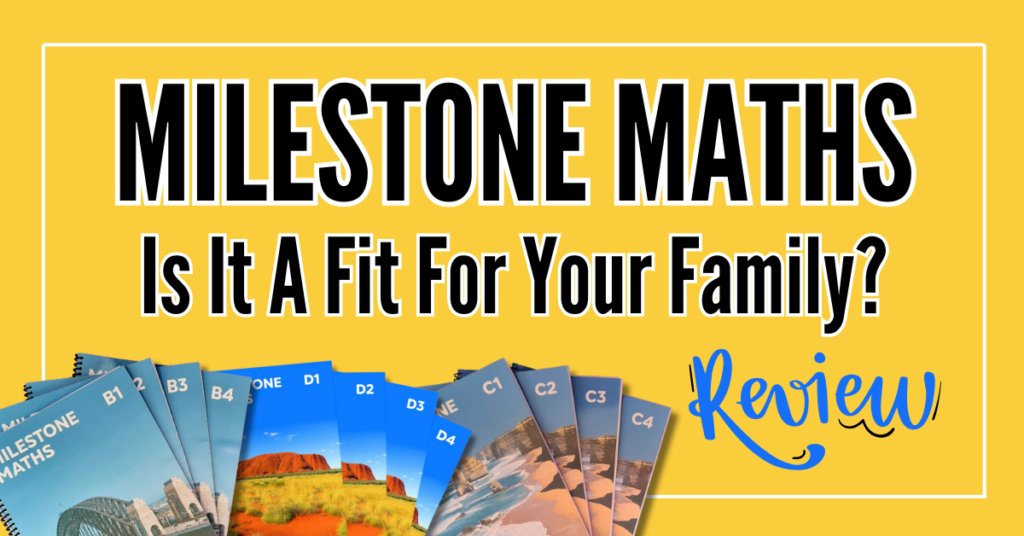 Milestone Maths Review cover images of the homeschool maths curriculum