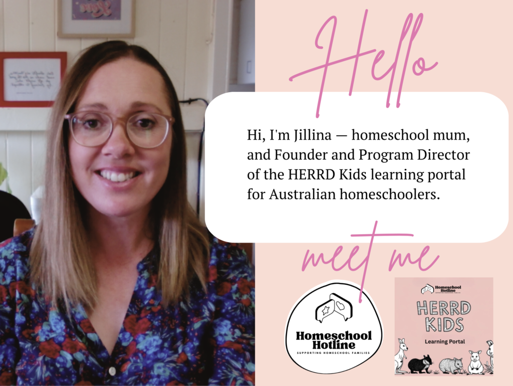 Image of Jillina, owner and creator of HERRD Kids Homeschool Hotline Online Learning for Australian Homeschool families